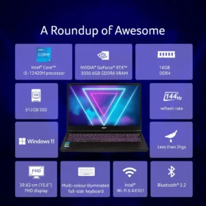 لپ تاپ ایسر مدل Acer Aspire 7 i5 13420H 16D4 512SSD 6GB