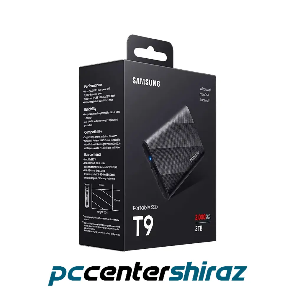 حافظه SSD اکسترنال سامسونگ مدل SAMSUNG Portable SSD T9 2TB